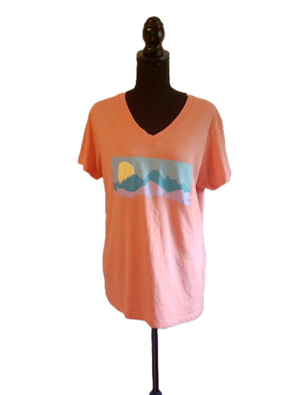 Canada Weather Gear Women's Mountain Graphic V-Neck Tee - Size XXL